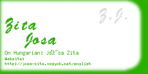 zita josa business card